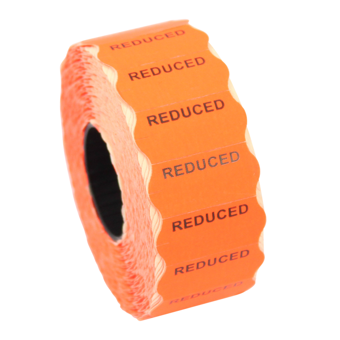 CT4 26 x 12mm Red Labels Printed 'Reduced'