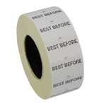 CT1 22 x 12mm Labels Printed 'Best Before'