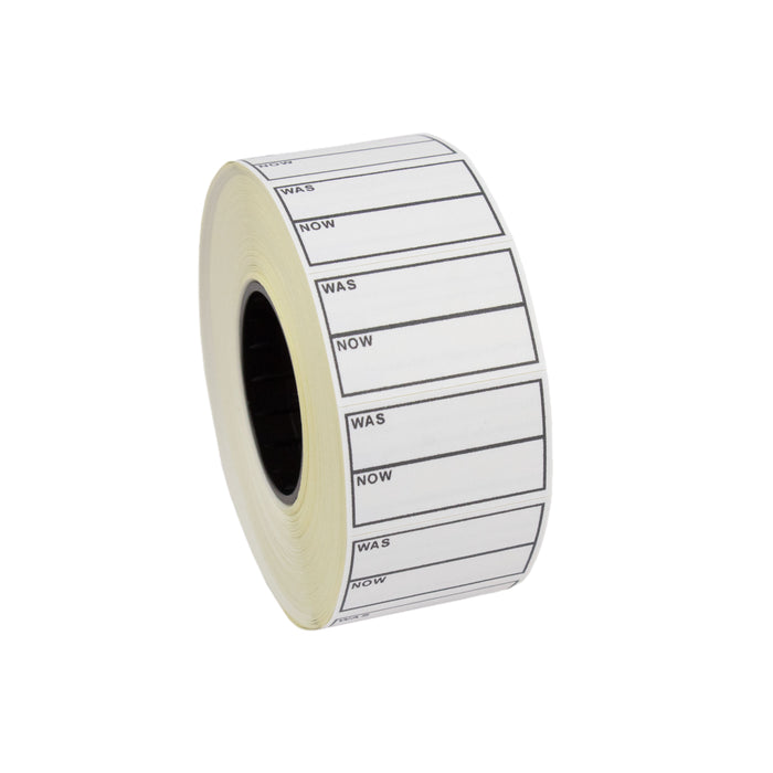 Printed CT7 'Was / Now' with Border 26 x 16mm Price Gun Labels