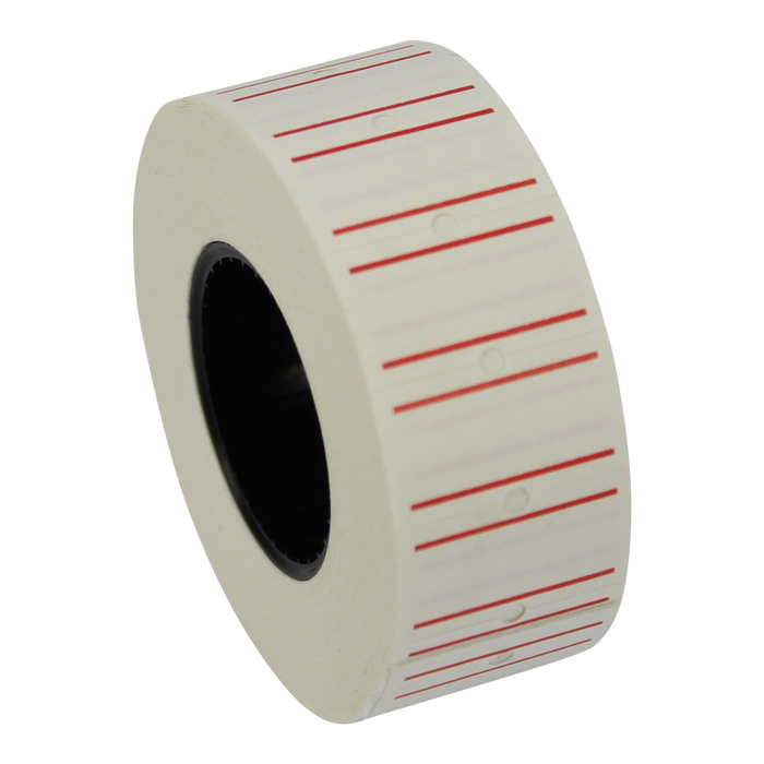 CT1 Red Tram Line Punch Hole 22 x 12mm Price Gun Labels