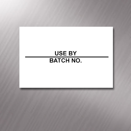 Printed CT7 'Use By / Batch No.' 26 x 16mm Price Gun Labels
