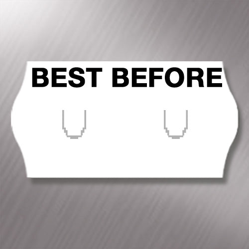SATO 26 x 12mm Labels Printed 'Best Before'