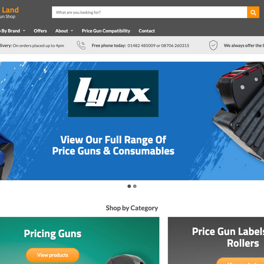 Price Gun Land new website