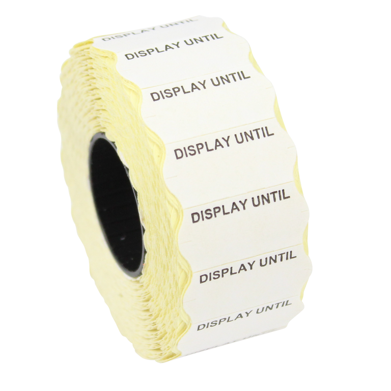 CT4 26 x 12mm Labels Printed 'Display Until'