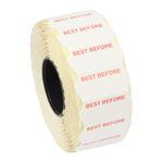 CT4 26 x 12mm Labels Printed 'Best Before'