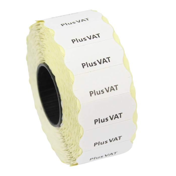 CT4 26 x 12mm Labels Printed 'Plus VAT'