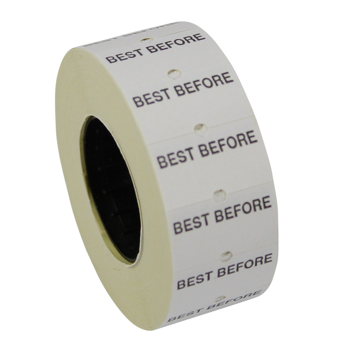 CT1 22 x 12mm Labels Printed 'Best Before'