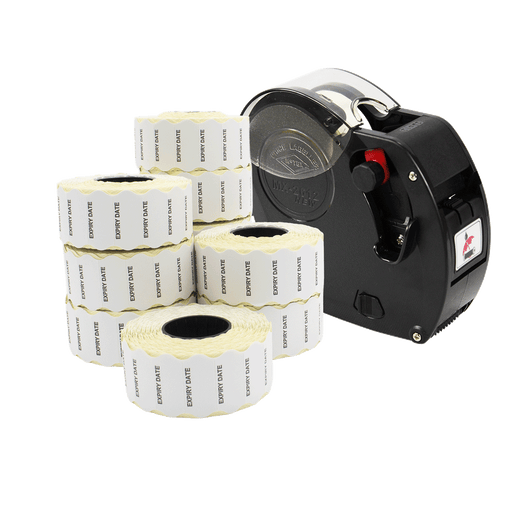 Motex 2612/6 Black Price Gun starter pack with Expire Date Labels