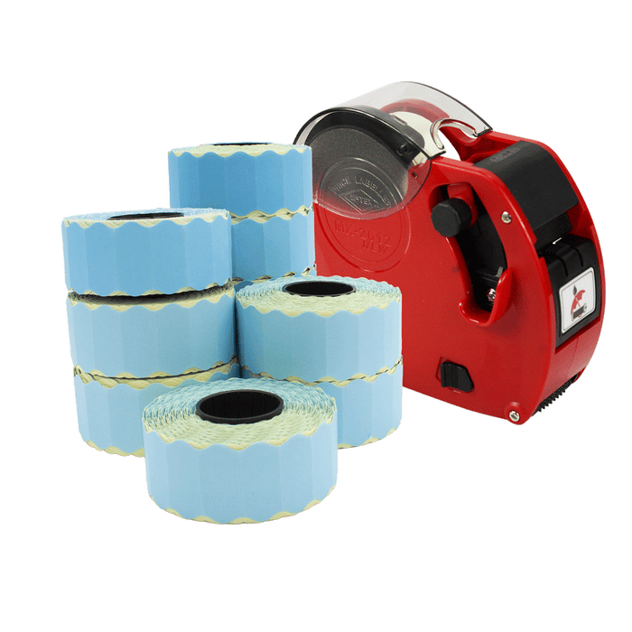 Motex 2612/6 price gun starter pack with Blue labels