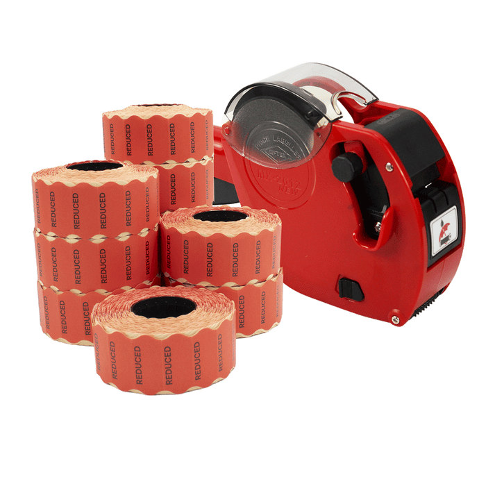 Motex 2612/6 Price Gun Starter Pack with Reduced -Red Labels