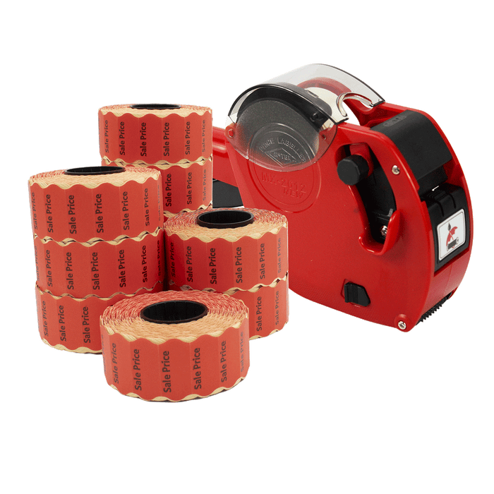 Motex 2612/6 Price Gun Starter Pack with Sale Price- Red Labels