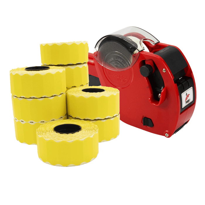 Motex 2612/6 price gun starter pack with Yellow labels