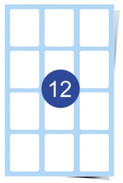 A4 Laser / Inkjet Labels - 12 Per Sheet — Price Gun Land
