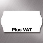 CT4 26 x 12mm Labels Printed 'Plus VAT'