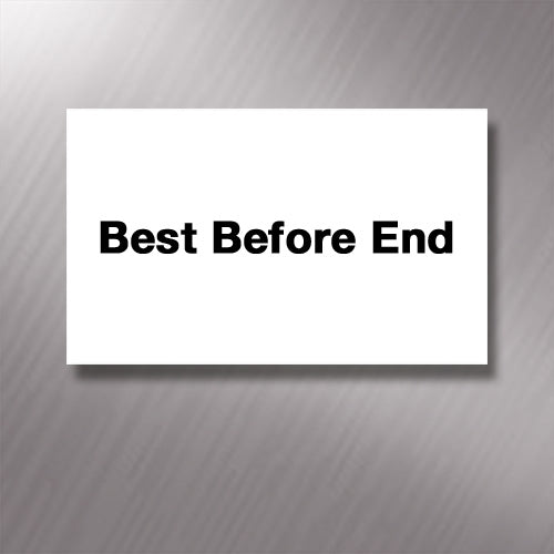 Printed CT7 'Best Before End' 26 x 16mm Price Gun Labels