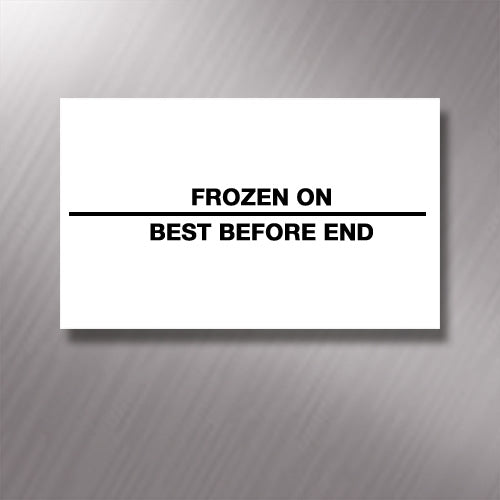 Printed CT7 'Frozen On/Best Before End' 26 x 16mm Price Gun Labels