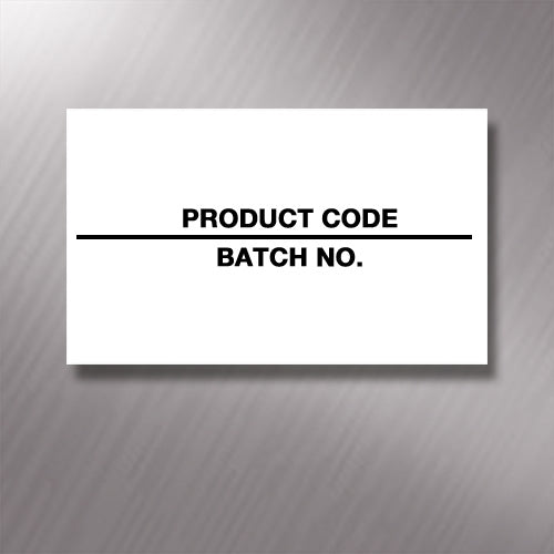 Printed CT7 'Product Code/Batch No.' 26 x 16mm Price Gun Labels