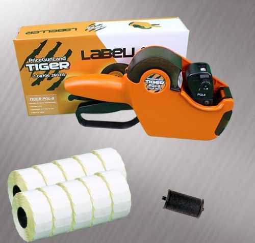 Tiger PGL-8 Price Gun Starter Pack- Stock Pre-Printed