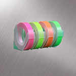Embossing Tape 9mm x 3m - 4 Pack - Fluorescent & Pastel Colours
