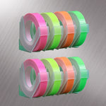 Embossing Tape 9mm x 3m - 4 Pack - Fluorescent & Pastel Colours